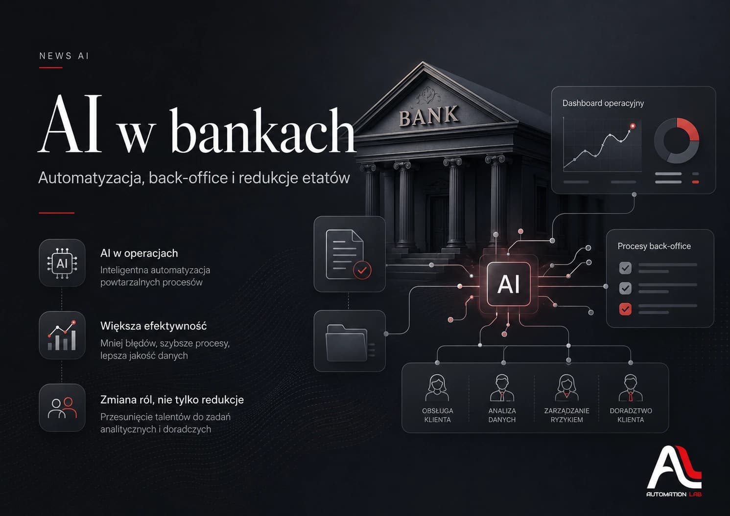 AI w bankach: już nie futurystyczna prognoza, tylko konkretne cięcia etatów